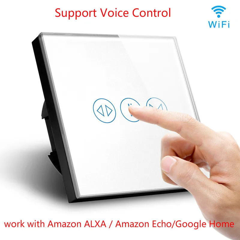 

Wall WiFi Curtain Roller Switch Phone APP Control Support Alexa/Echo/Google Home Smart Automation Module DIY US/AU/EU/UK