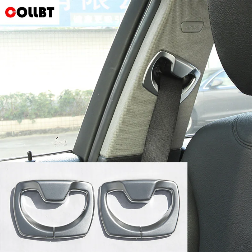 

COLLBT 2Pcs ABS Chrome B Pillar Seat Safety Belt Frame Cover Trim Fit For BMW 3 4 Series F30 316 318 320 2013-2017