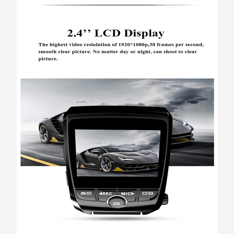 Новый 2 4 &quotLED дисплей Двойная камера видео рекордер скрытый стиль для Sony IMX323 CMOS