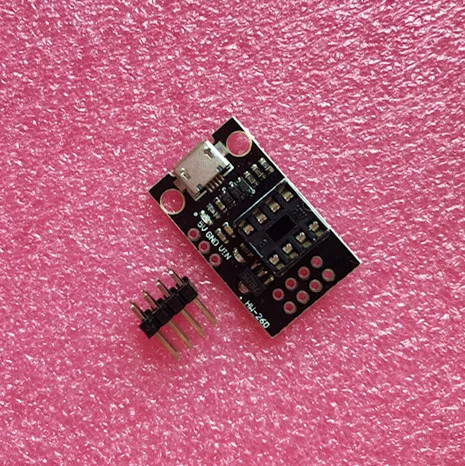 

Pluggable Development Board For ATtiny13A/ATtiny25/ATtiny45/ATtiny85 Programming Editor Micro Usb Power Connector