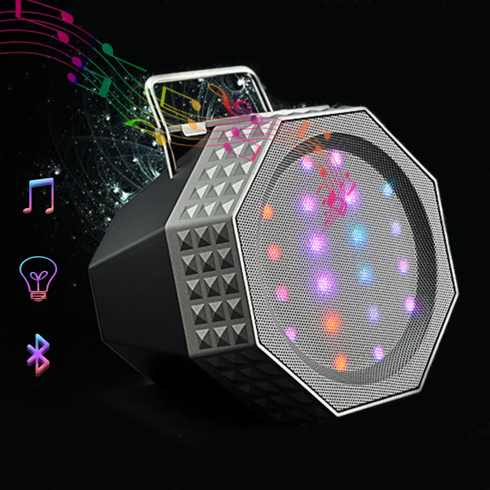 

Wireless Mini LED Colorful Bluetooth Speaker Portable Mobile Phone Holder Subwoofer Bluetooth Sound Box Christmas Gifts Speaker