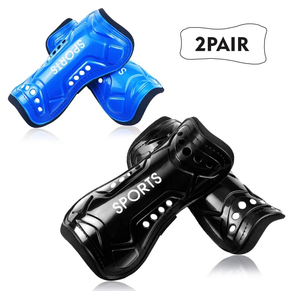 

Youth Soccer Shin Guards, 2 Pair Lightweight and Breathable Child Calf Protective Gear Soccer Equipment for 3-10 Years Old Boys