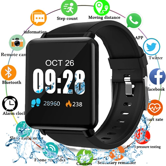 

Smart Watch J10 Heart Rate Smart Bracelet Sleep Monitor Fitness Tracker Blood Pressure Watch Color Screen Activity Tracker Band