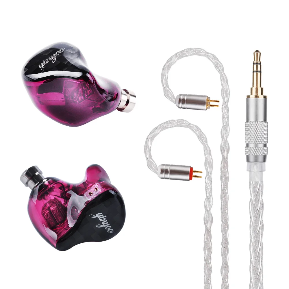 

Yinyoo 8BA Drive Unit In Ear Earphone 8 Balanced Armature Detachable Detach MMCX Cable HIFI Monitoring Earphone