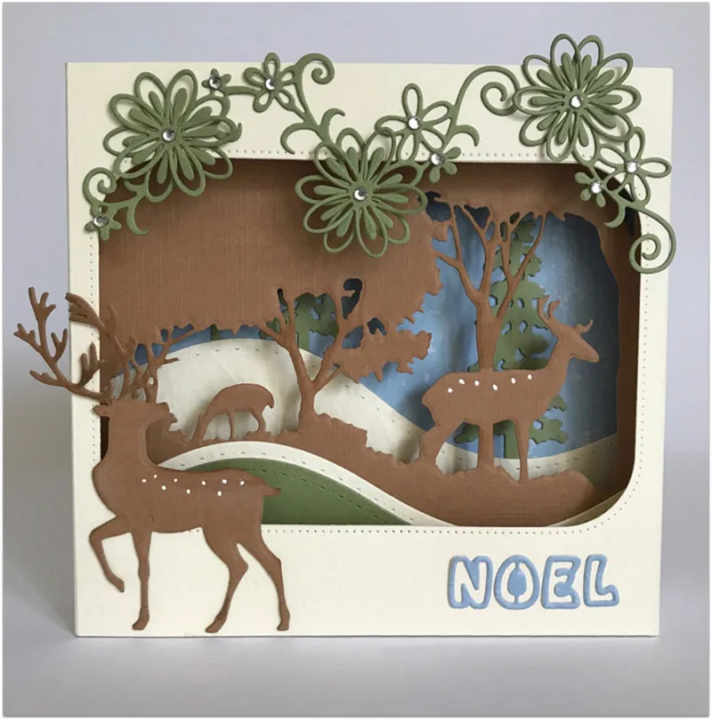 

Eastshape Christmas Deer Set Metal Cutting Dies Decor DIY New 2019 Scrapbooking for Card Making Embossing Stencil Paper Album