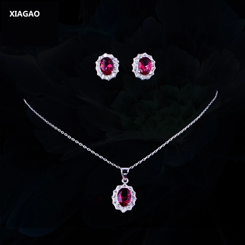 

XIAGAO Luxury Women Jewelry Set Earring & Necklace Shining Cubic Zircon For Bridal Wedding Fashion Accessories