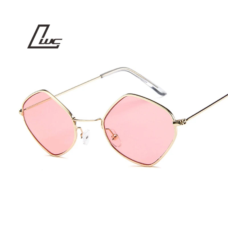 

Fashion Square Sunglasses Women Brand Designer Polygon Small Frame Ladies Sunglasses Vintage Clear Lens Metal Frame Oculos