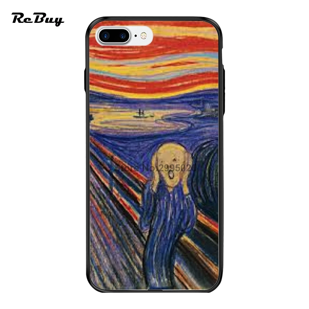 Ultra-thin Plating Button PC&ampTPU For Iphone 7/6plus Case The Scream Painting Covers 7Plus/6 4 Glaze 7 |
