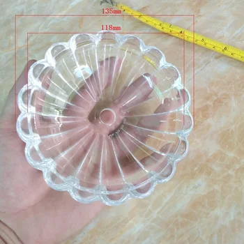 

European style crystal pumpkin tray lamp elbow support arm flower glass bowl chandelier decorative tray lighting accessories