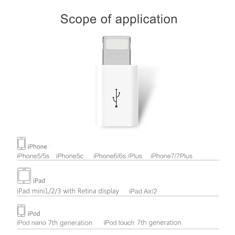! ACCEZZ Micro USB кабель для адаптера освещения OTG конвертер iPhone XS MAX XR 6 7X8 5 6s Plus разъем
