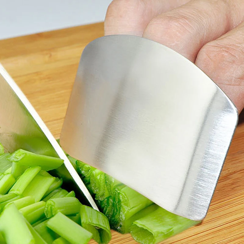 

Stainless Steel Vegetable Cutter Finger Protector Safety Knife Slice Shield Cooking Tools Gadgets