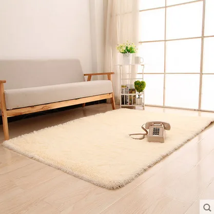 Beige Zeegle лохматый пол коврик ковры для гостиной Детский мягкий коврик для спальни нескользящий коврик абсорбирующий ковер домашний декор - Цвет: Beige