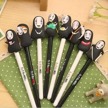 

4 piece Lytwtw's Korean Stationery Cartoon No Face Man Pen Advertising Bent School Office Ball-Point Girl Creative