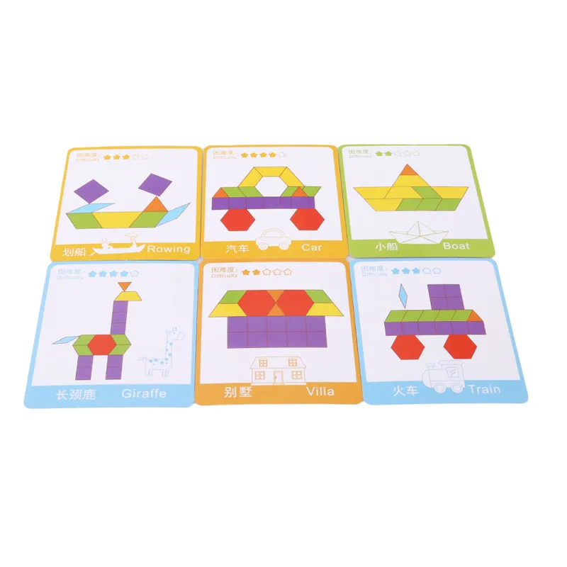 Детский Танграм для умственного развития, деревянная головоломка обучения, деревянные развивающие игрушки для мальчиков и девочек, Jouet Enfant