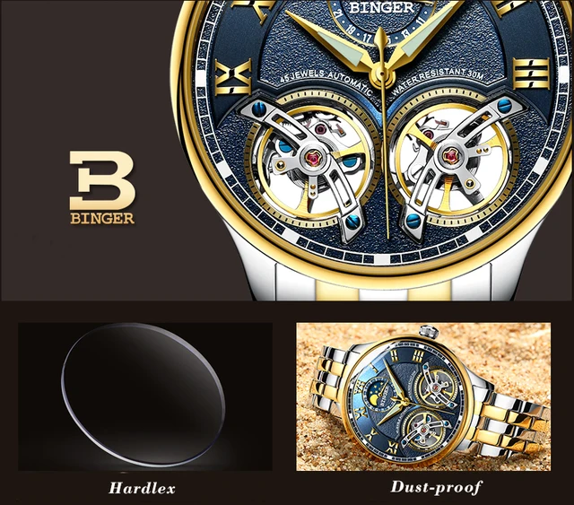 Podwójne Tourbillon Szwajcaria zegarki BINGER Original mężczyźni automatyczny zegarek Self-Wind Fashion Men mechaniczny zegarek na rękę skóra tanie tanio Mechanical Wristwatches 13mm Complete Calendar Moon Phase Water Resistant Skórzane Okrągłe Leatherette 3Bar B-8606B Hardlex Podwójne Tourbillon Szwajcaria zegarki BINGER Original mężczyźni automatyczny zegarek Self-Wind Fashion Men mechaniczny zegarek na rękę skóra tanie tanio Mechanical Wristwatches 13mm Complete Calendar Moon Phase Water Resistant Skórzane Okrągłe Leatherette 3Bar B-8606B Hardlex