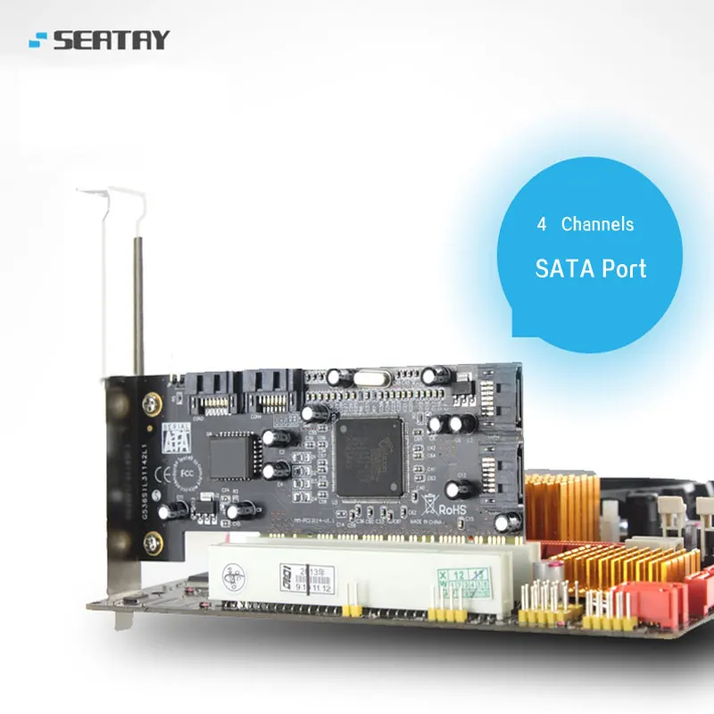 SATA-I añadir en la tarjeta PCi puertos internos tarjeta de control Raid 4 puertos con Chipset Sil 3114 compatible con la revisión 2,2 sata cable SATA-I añadir en la tarjeta PCi puertos internos tarjeta de control Raid 4 puertos con Chipset Sil 3114 compatible con la revisión 2,2 sata cable