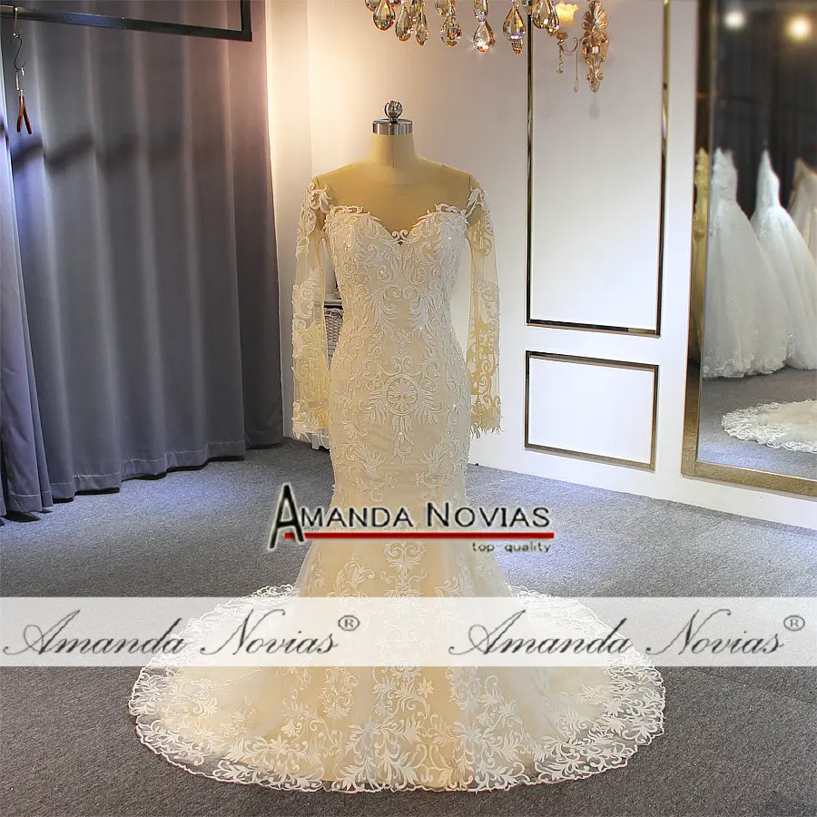 Новая модель платье русалки со съемным шлейфом Свадебное платье