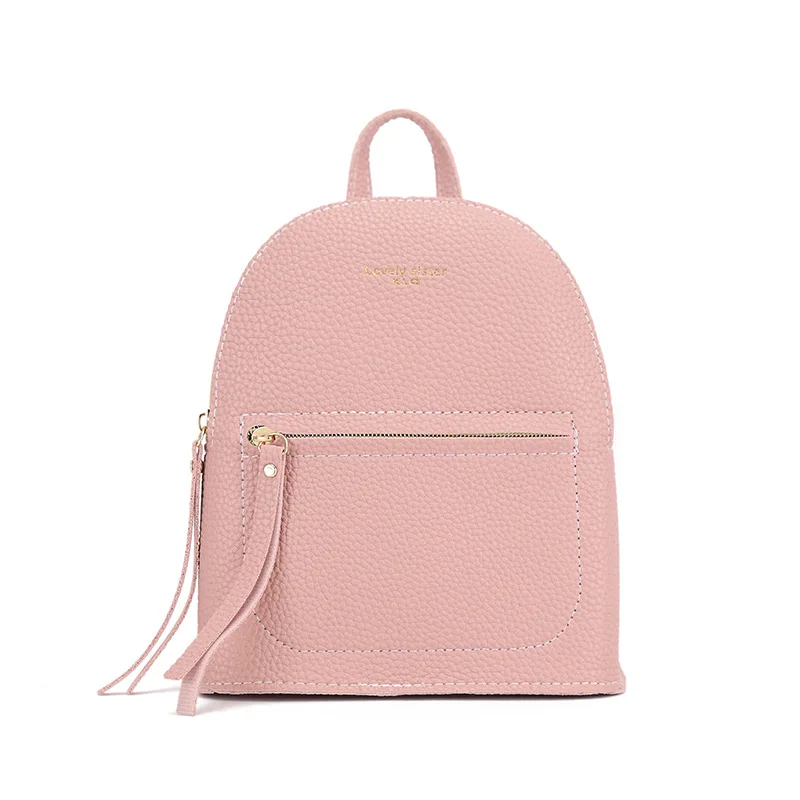 

Fashion Women Mini Bags Backpack Girls School Shoulder Bag Leather Travel Bag Female Solid Zipper Backpacks