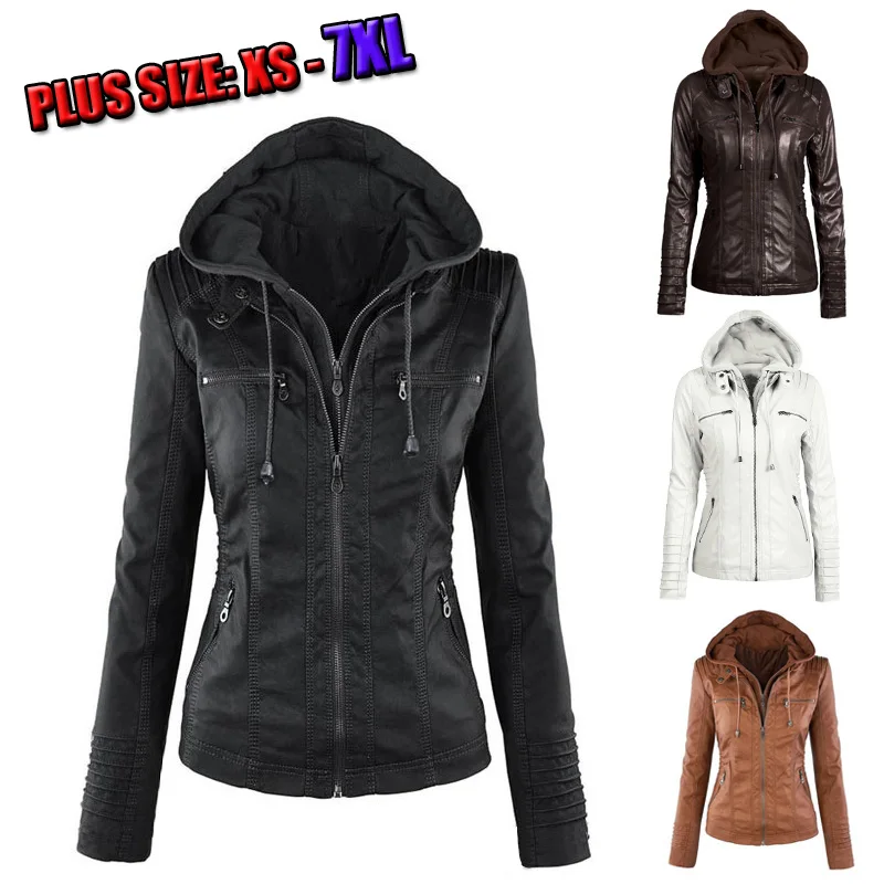 Женская куртка на молнии chaqueta mujer тонкая кожаная с длинным рукавом женская шуба