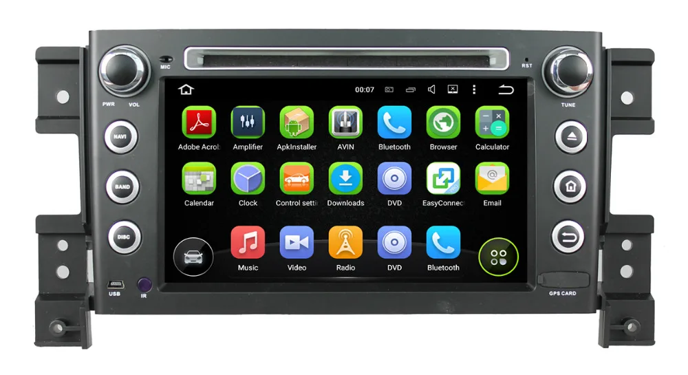 Top Quad Core 1024*600 Android 5.1 Car Multimedia Head Unit DVD Player for SUZUKI GRAND VITARA Radio Stereo Bluetooth WIFI 3G+camera 1