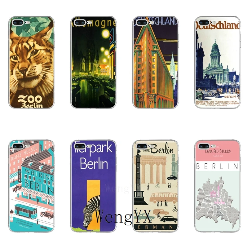 

Berlin Germany travel poster TPU Soft case For Samsung Galaxy A10 A30 A40 A50 A60 A70 Xiaomi mi 9 se redmi note 7 pro