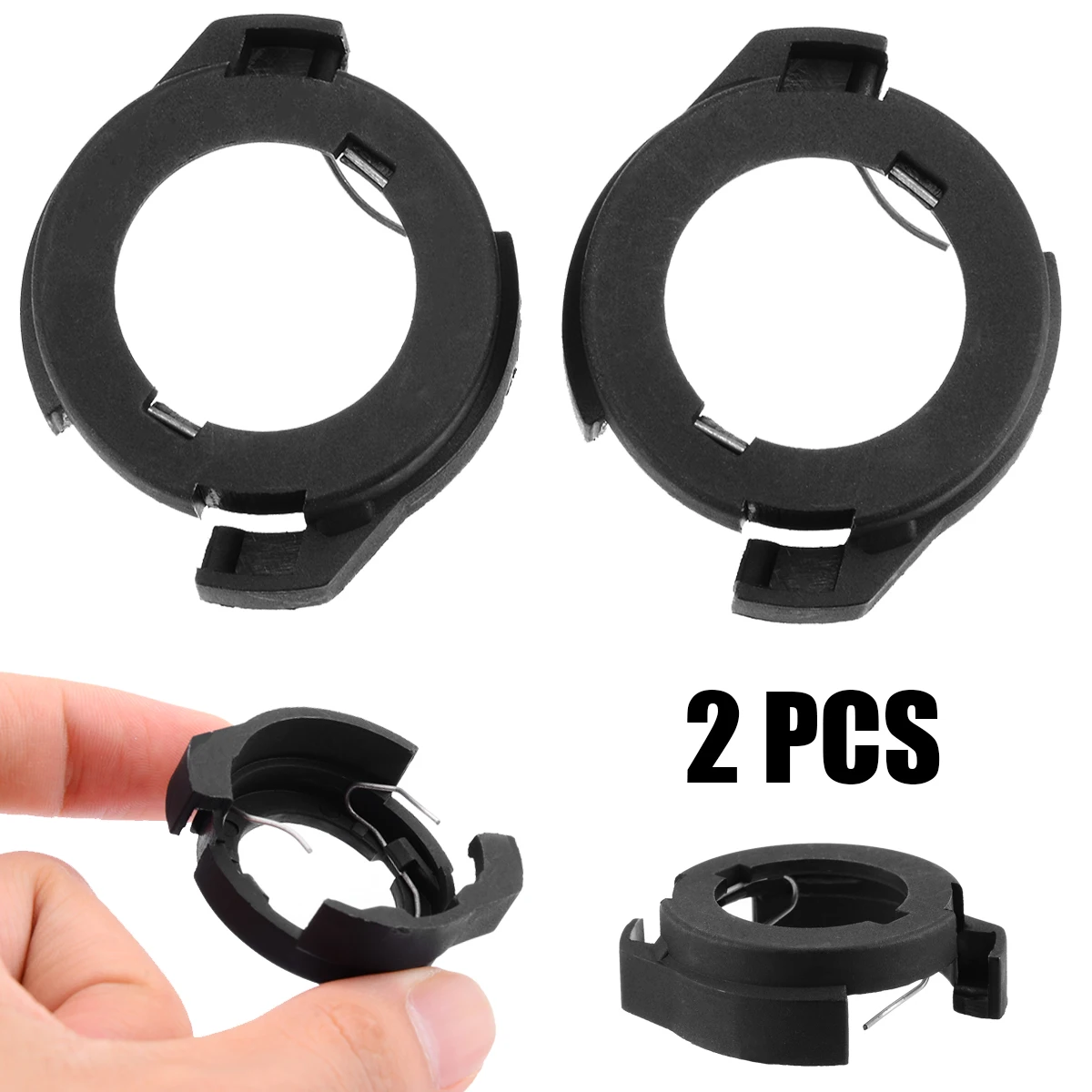 Car Light Base 1 Pair H7 LED Headlight Bulb Retainer Holder Adapter For Ford KUGA V-W P-assat B6 Support Halogen to LED