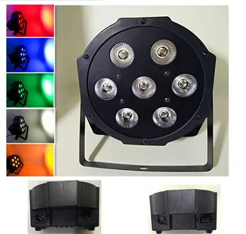 

HOT CREE RGBWA 7x15 W LED Flat SlimPar Luce 5in1 RGBWA LED DJ Wash Stage Light dmx luce della lampada 6/8 channes
