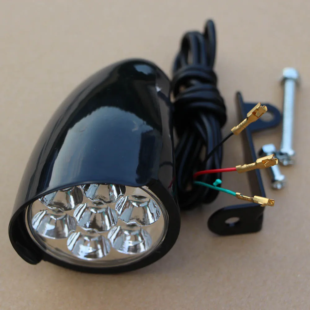 electric bike 7LED Light 36V48V Bike Horn Waterproof Flashlight with Horn for Electric Bike E