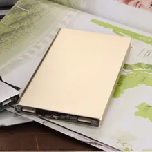 Универсальный 10000 мАч ультра-тонкий Matal солнечной энергии Банк Внешний Аккумулятор Чехол пакет двойной USB зарядное устройство для iphone зарядное устройство чехол