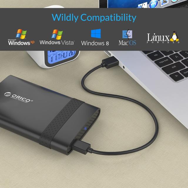 ORICO 2.5 inch USB3.0 Hard Disk Case HDD Enclosure For Notebook 2TB HDD Tool Free