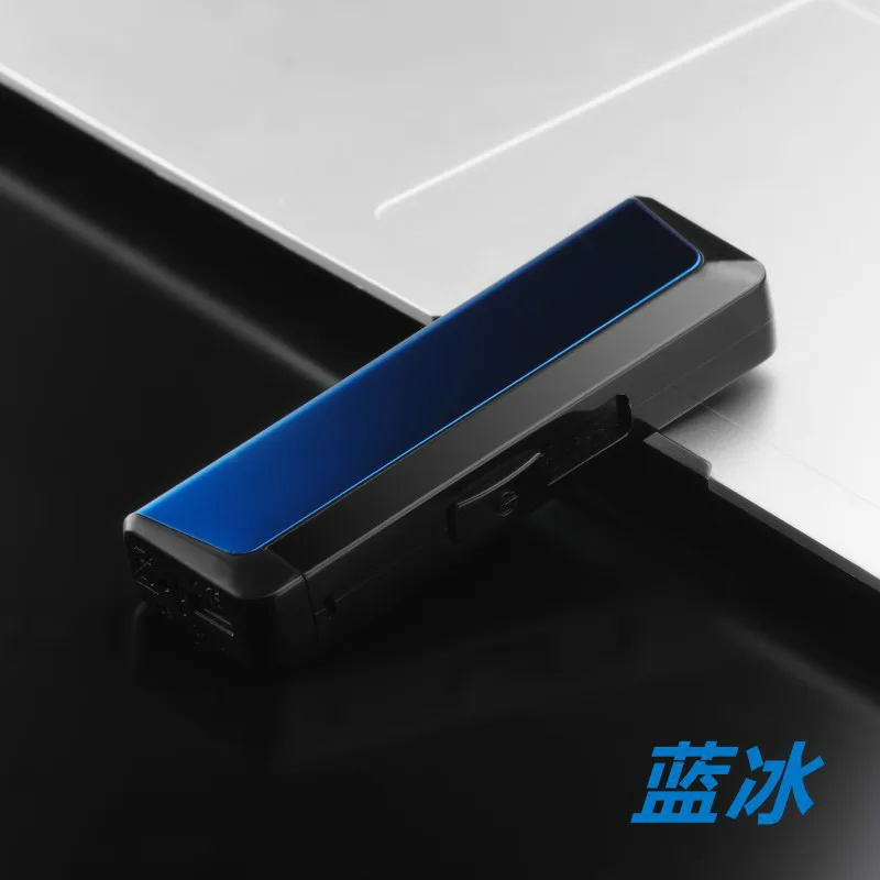 2 Портативная Мини Электронная usb зажигалка с двойным дуговым цилиндром, может быть помещена в портсигар, ветрозащитная перезаряжаемая зажигалка - Цвет: 2