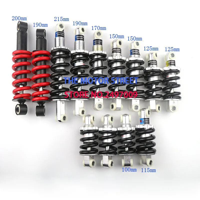 Мини-внедорожный амортизатор подвески бампер пружинный амортизатор Запчасти Задний амортизатор 100/115/125/150/170/190/200/215 мм