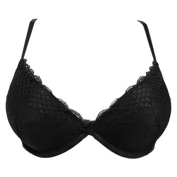 

Solid Color Floral Lace Memory Foam Underwire Comfortable Sexy Plunge Bra for Women/female Underwear Lingerie Gift BRB028