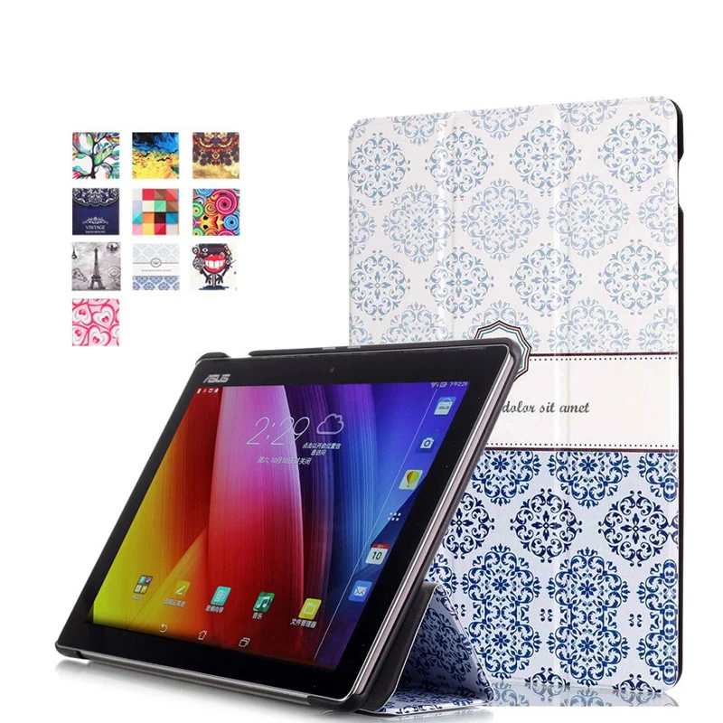 Трехскладной Магнитный смарт чехол с подставкой кожаный для ASUS ZenPad10 Z300C Z300CG Z300CL 10