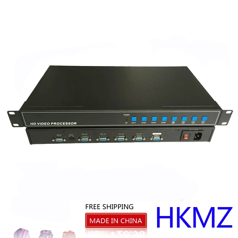 4ch 1080P высокой четкости HDMI/VGA видео сплиттер 4 хост-устройства использовать 1 монитор HD видео процессор