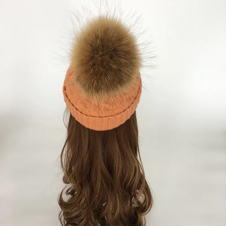 2018 Winter New Arrived Lady Pompom Hat Wool For Women's Cap Solid Color Hairball Casual Skullies Beanies ACI51 (2)