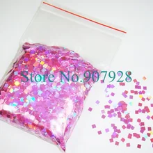 Shipping-50g/сумка Лазерная сиреневая Ослепительная квадратная палитра блесток форма для украшения ногтей