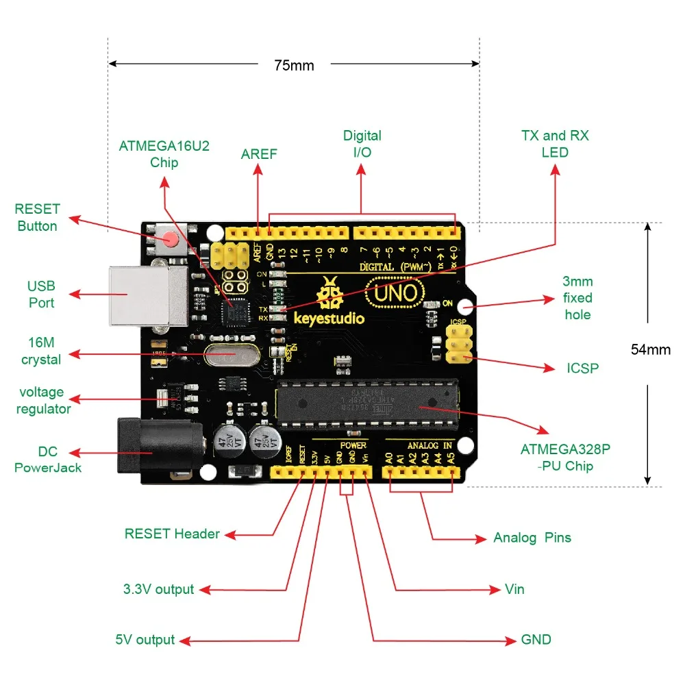 Keyestudio 4DOF акриловые игрушки робот Механическая рука коготь комплект для Arduino DIY робот