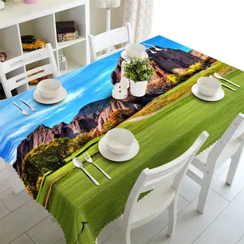 

Green lawn tablecloth rectangular Waterproof Coffee party outdoors Table cloth wedding Round Table cover Customized Pillowcase