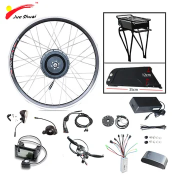 

Sales Promotional 48V 10AH Electric Bike Kit With Rear Rack and Kettle Battery 500W Geared Motor for 26" 27.5" 28" ebike Kit