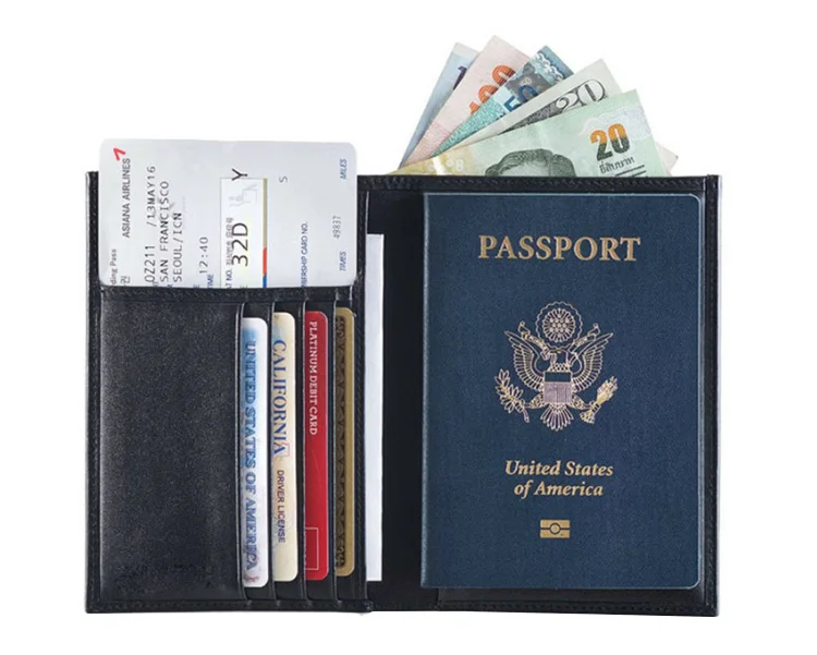 Мужской кошелек из натуральной кожи для паспорта водительские права кошельки коровья дорожная сумка тонкий Обложка для паспорта рукав