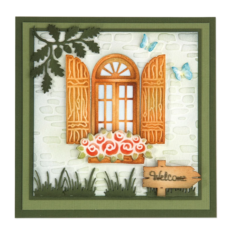 

JC Metal Cutting Dies Stencil for Scrapbooking Window Casement Frame Craft Die Album Embossing Folder Paper Cards Template Decor