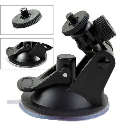 

2015 Hot Sale Universal Sucker Car Driving Recorder Black MINI Mount DVR Bracket Screw Connector Rack DV GPS Camera Stand Holder