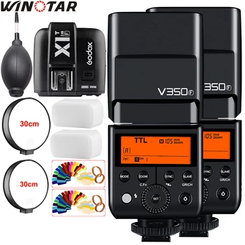 

In Stock Godox 2x V350F TTL HSS 1/8000s Speedlite Flash Built-in 2000mAh Li-ion Battery with X1T-F Trigger for Fuji Camera
