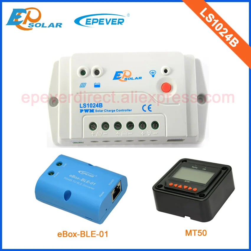 

Solar panel charger controller PWM 10A LS1024B with the black MT50 USb cable and BLE funciton box for mobile phone use