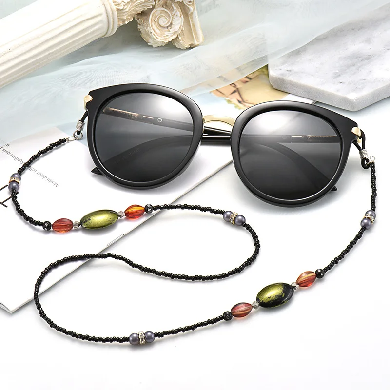 1Pc Colours Clear Beaded Eyewear Cord Reading Glass Neck Strap Eyeglass
