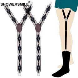 Showermlie Beige Camisa Tirantes Hombres Jacquard Camisa Elástica Se Mantiene Y Forma Galluses Argyle Calcetines Tirantes Masculino 2.5Cm Ligas Showermlie Beige Camisa Tirantes Hombres Jacquard Camisa Elástica Se Mantiene Y Forma Galluses Argyle Calcetines Tirantes Masculino 2.5Cm Ligas