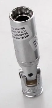 

16MM 3/8" 1/2" Magnetic ultrathin 12 angles spark plug with universal joint connector socket wrench dismantle spanner auto