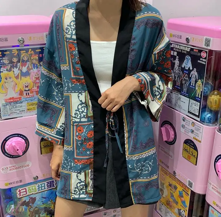 

Japanese Kimono Cardigan Woman Summer Cardigan Kimono Yukata Woman Thin Loose Outer Garment
