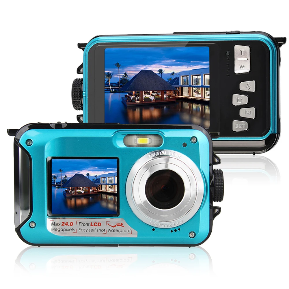Professional Dual Screens 24MP 16X Zoom 1080P Waterproof Digital Photo